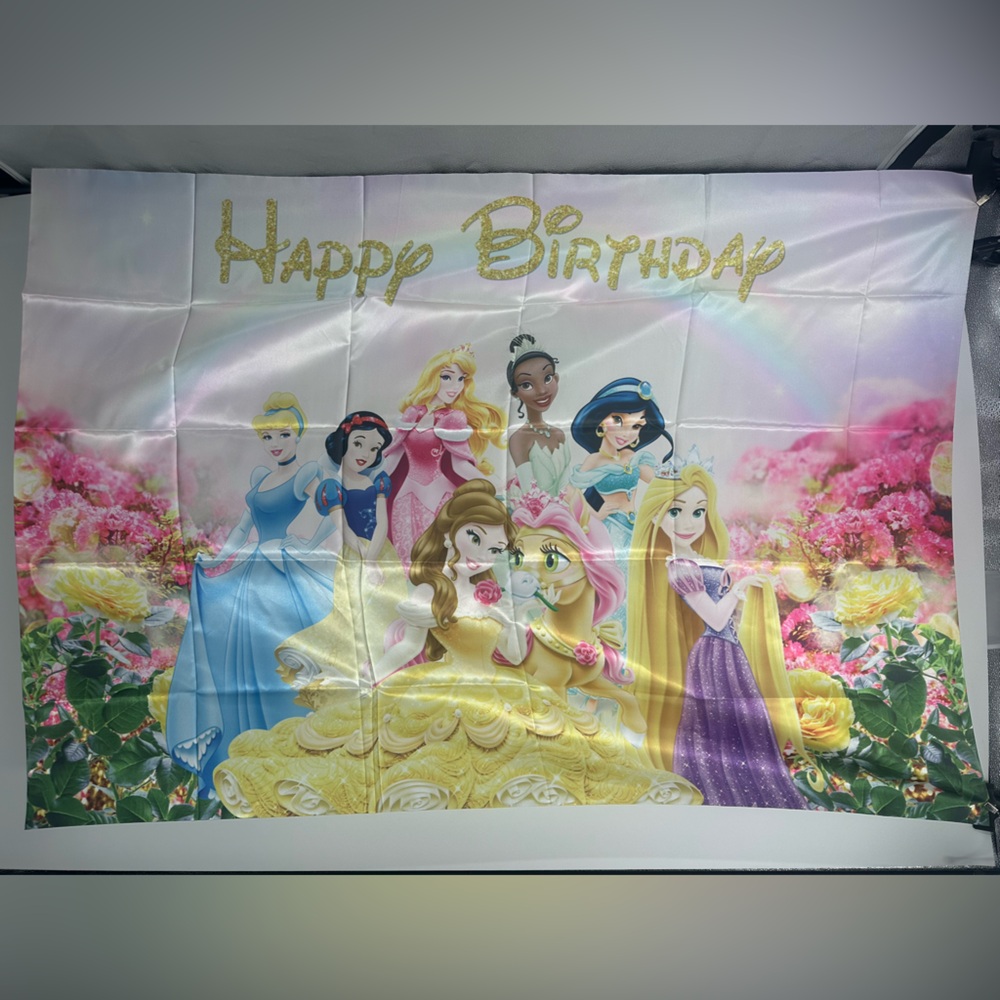 Princess Party Theme Backdrop Banner 5x3 Ft